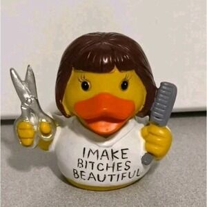 Hair Stylist Resin Duck  - I Make Bitches Beautiful